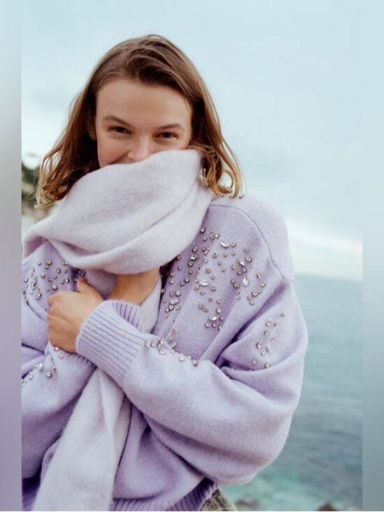 Anthropologie Sweaters - NWT Size L - Anthropologie Pilcro Mock-Neck Embellished Sweater (NWT US$128)